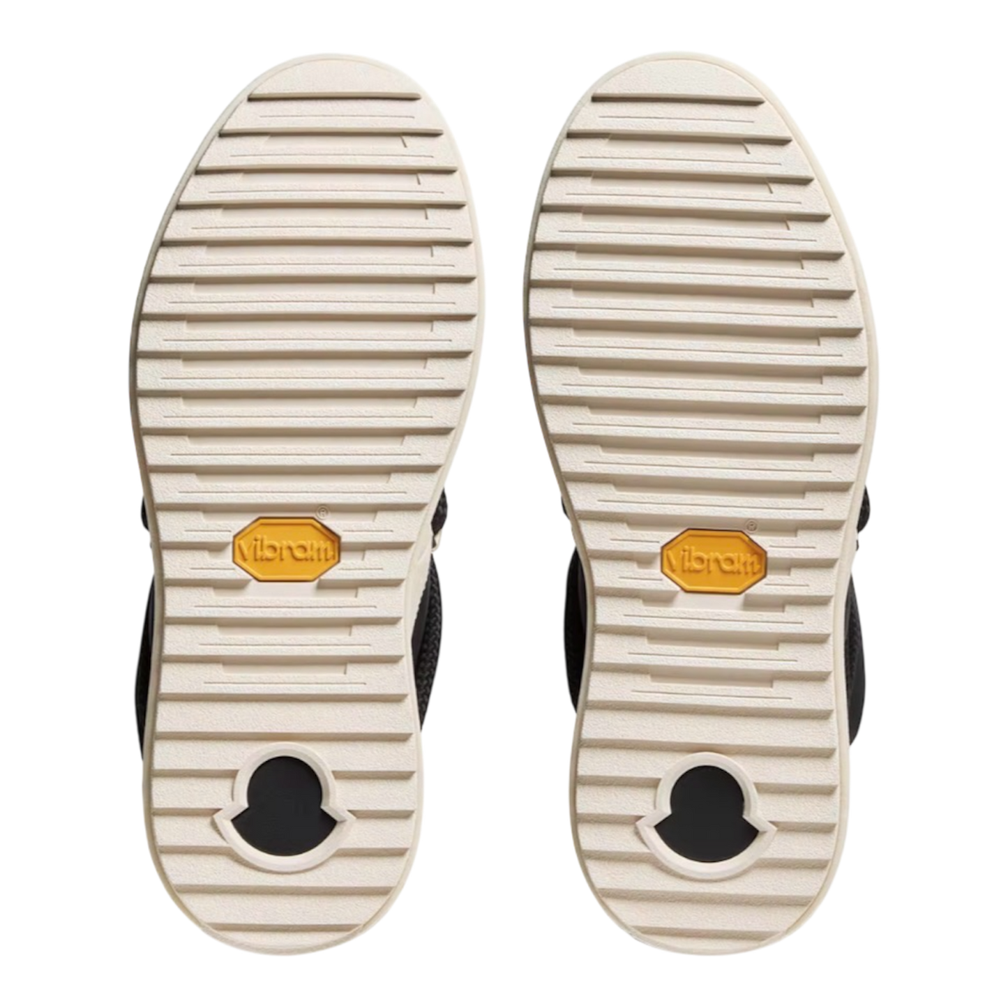 حذاء مونكلير مونبولس ذو الرقبة القصيرة المبطنة باللونين الأسود والأبيض