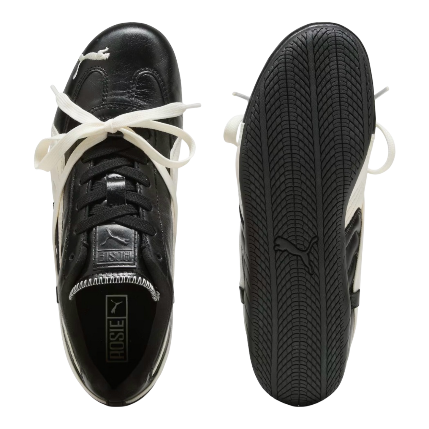 حذاء رياضي PUMA x ROSÉ Speedcat Lea باللونين الأسود والأبيض