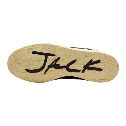 حذاء جوردان x ترافيس سكوت جامبمان جاك تي آر 'موسلين أسود لامع بنقشة الصبار'