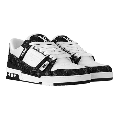 حذاء رياضي من لويس فويتون "دينيم نوار" أبيض/أسود