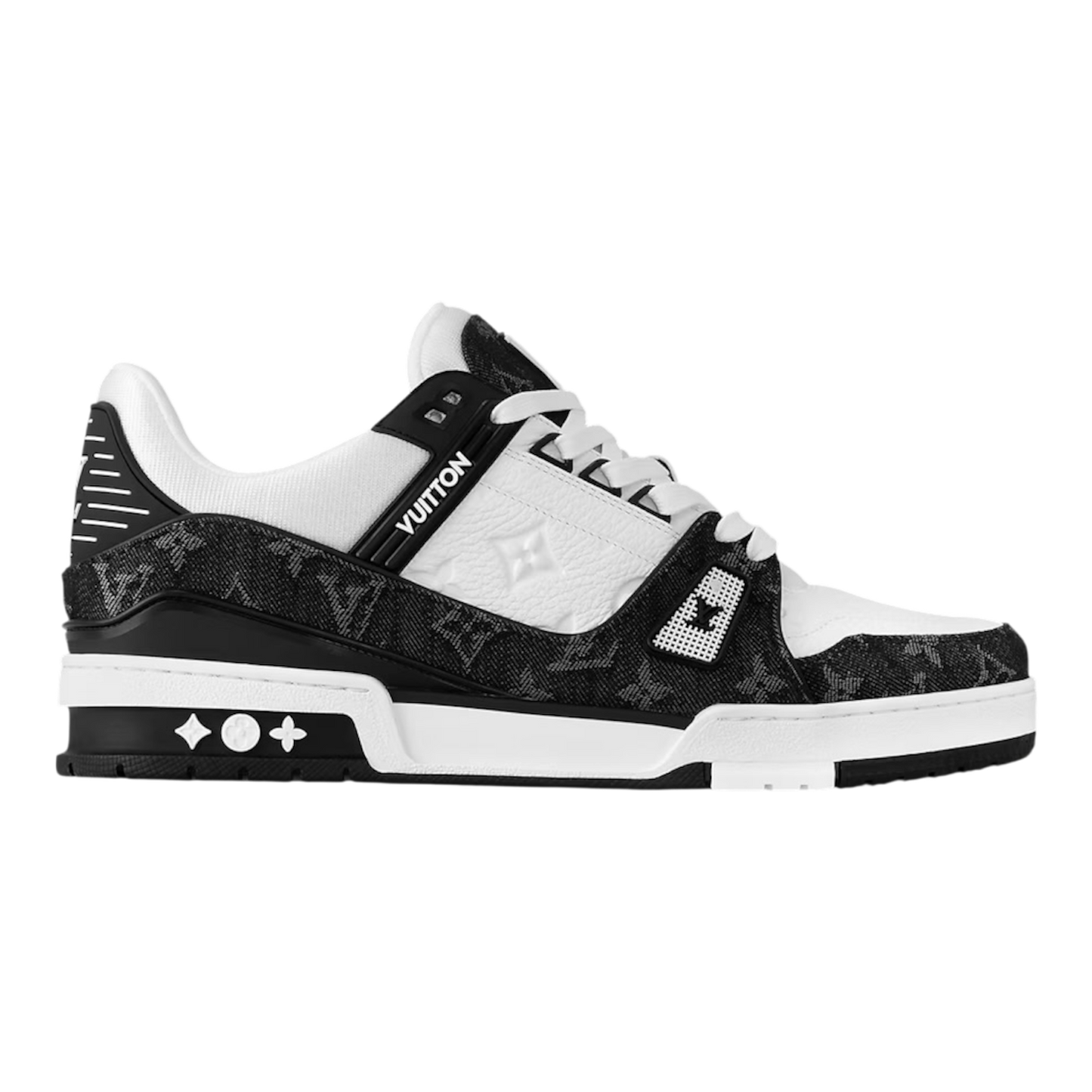 حذاء رياضي من لويس فويتون "دينيم نوار" أبيض/أسود