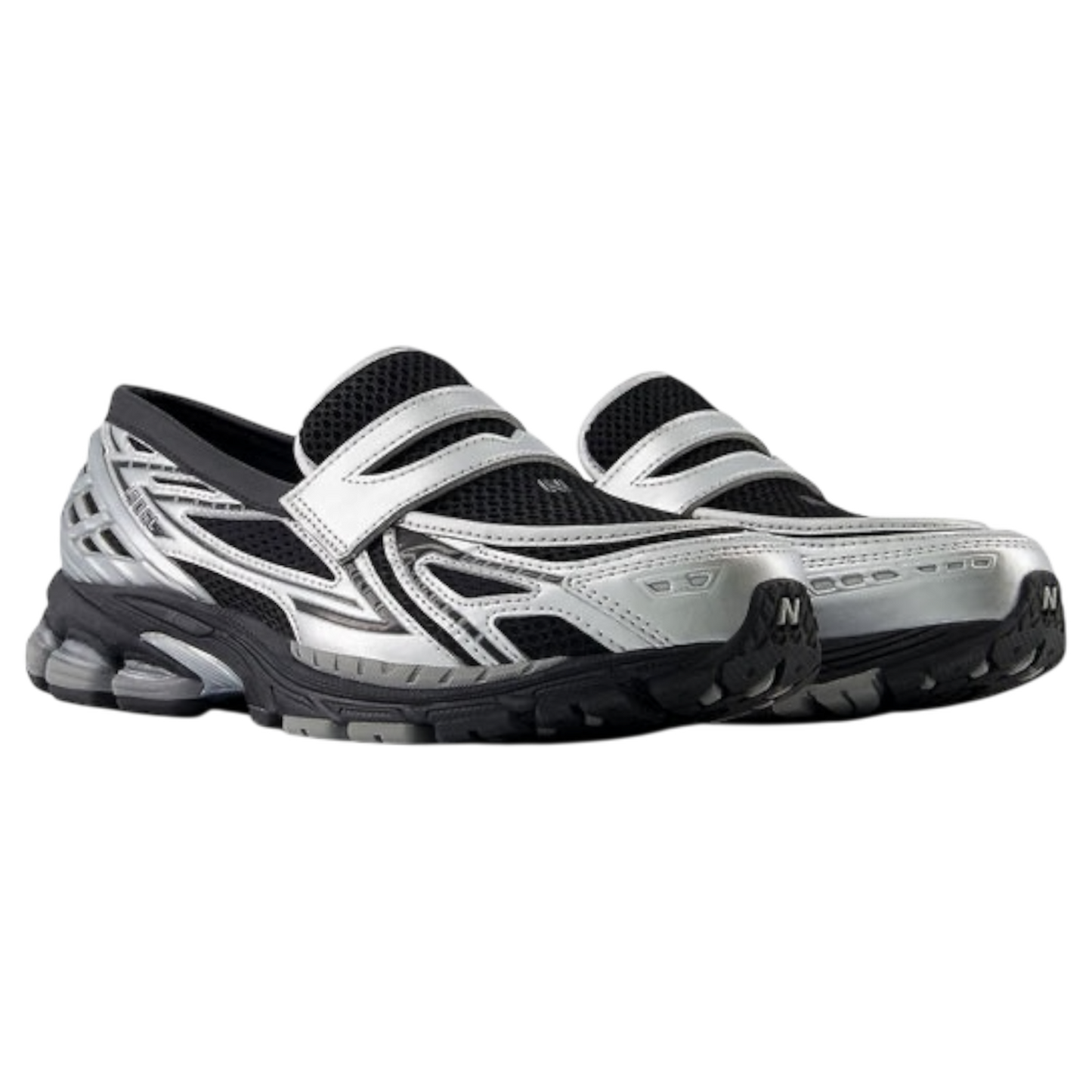 حذاء نيو بالانس 1906L بدون كعب، لون فضي معدني أسود