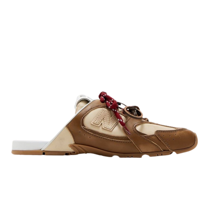 حذاء نيو بالانس × ميو ميو 530 SL من جلد العجل المزخرف بلون القرفة/الرمادي الترافرتيني