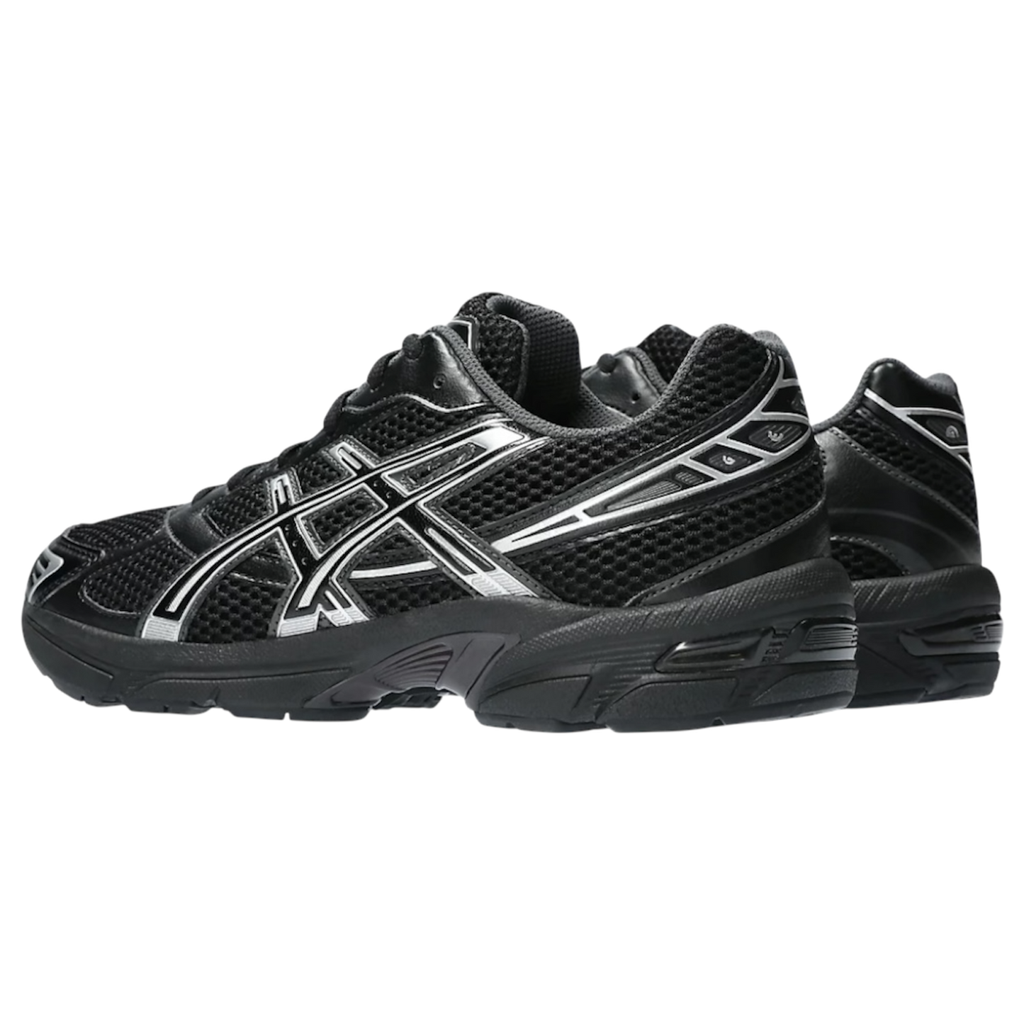 حذاء ASICS GEL-1130 'أسود/فضي نقي'