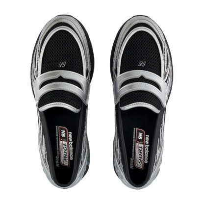 حذاء نيو بالانس 1906L بدون كعب، لون فضي معدني أسود