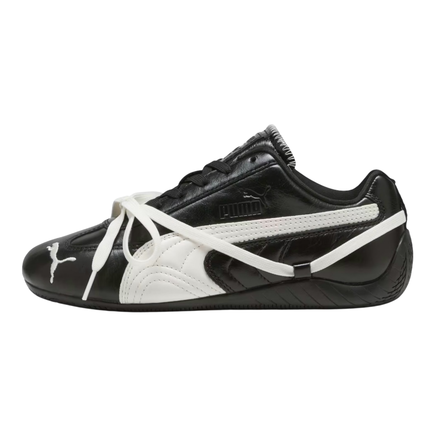 حذاء رياضي PUMA x ROSÉ Speedcat Lea باللونين الأسود والأبيض